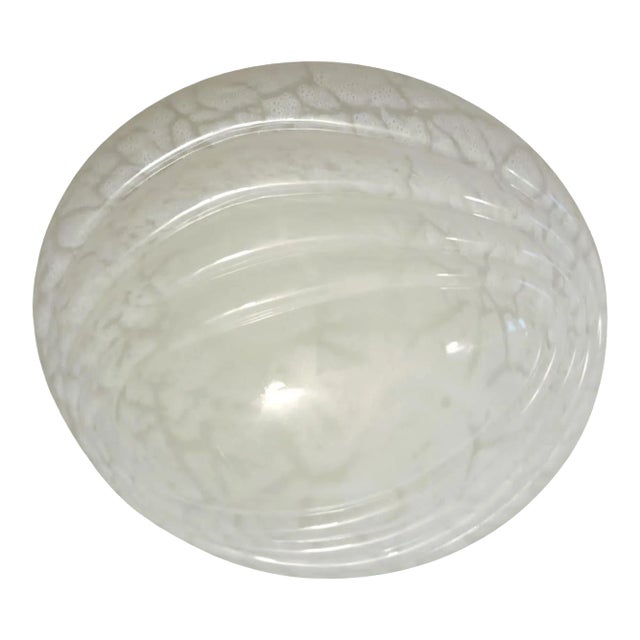 Milky White Murano Flush Mount For Sale
