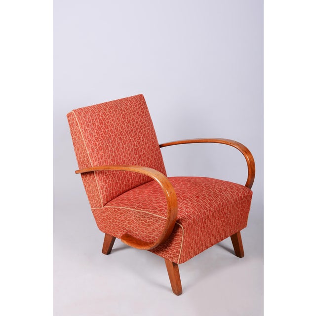 Czech Art Deco Armchair in Beech attributed to J. Halabala for Up Zavody, 1920 For Sale - Image 9 of 9