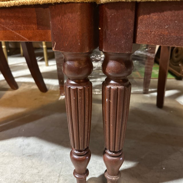 1970s Collection of Wooden Greek Key Dining Chairs, Needs Reupholstery- Set of 5 For Sale - Image 10 of 10
