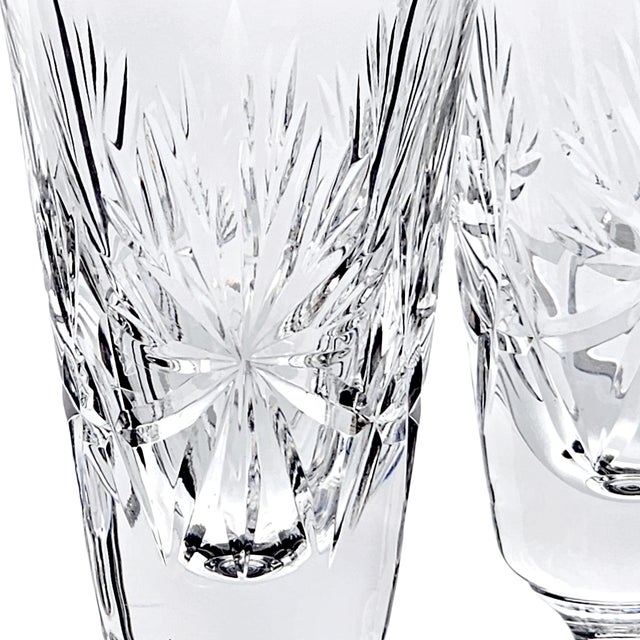 Transparent Late 20th Century Edinburgh Crystal “Star of Edinburgh” Signed Cut-Glass Champagne Flute, 6.5" For Sale - Image 8 of 18