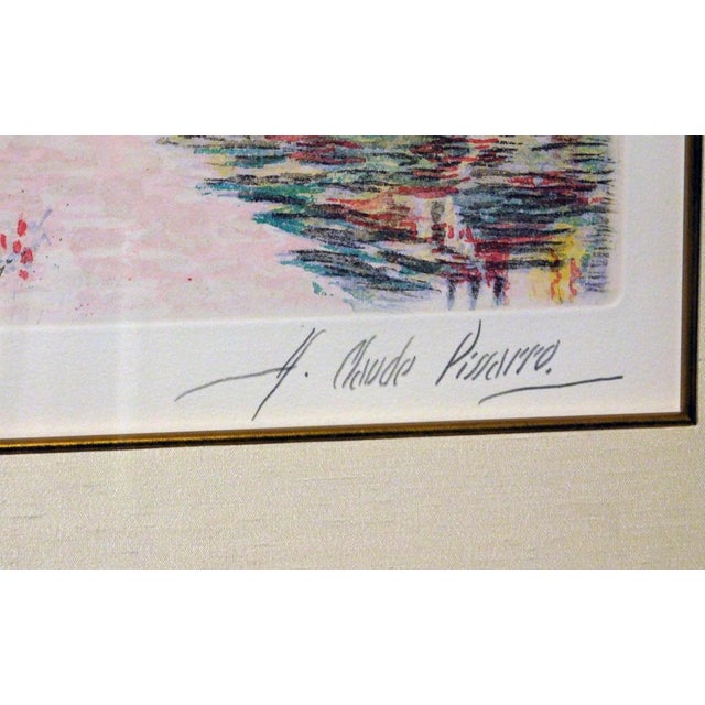 Pissarro, Claude "Auxerre Cathedral River Banks"H.Signed Artwork Custom Framed For Sale In Denver - Image 6 of 6