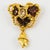 2000 - 2009 Christian Lacroix Gilded and Jeweled Brutalist Heart Brooch For Sale - Image 5 of 10