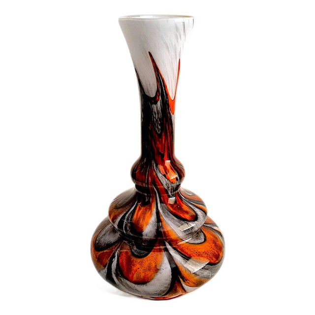 Opaline Glass Vase attributed to Carlo Moretti, 1970s For Sale