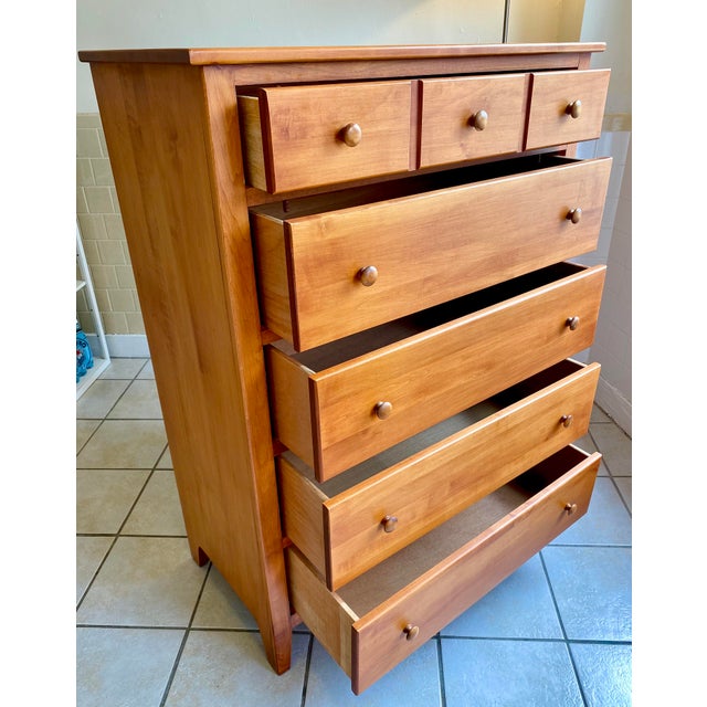 1980’s Vintage Crawford Furniture Solid Maple Chest of Drawers Chairish