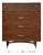 1960s Refinished Walnut Tall Dresser by Kent Coffey the Sceptre For Sale