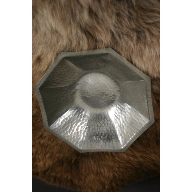 Art Nouveau Hammered Pewter Bowl by Léon Provins, 1924, in Good conditions. Designed 1920 to 1949 This piece has an...