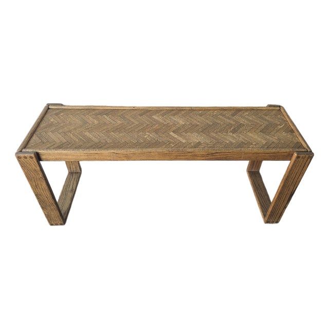 Minimalist Oak Console Table by Lou Hodges For Sale