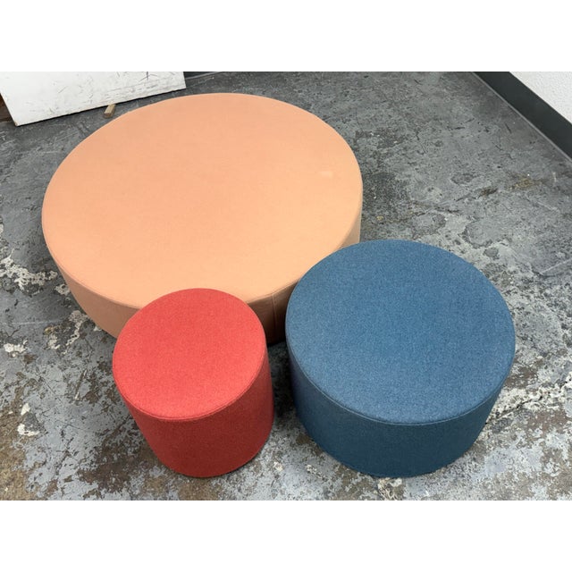Contemporary Blu Dot Bumper Ottomans, Set of Three For Sale - Image 3 of 11