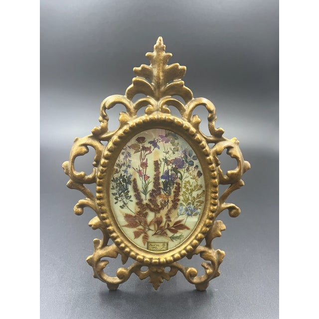 Vintage Brass Picture Frame For Sale - Image 10 of 12