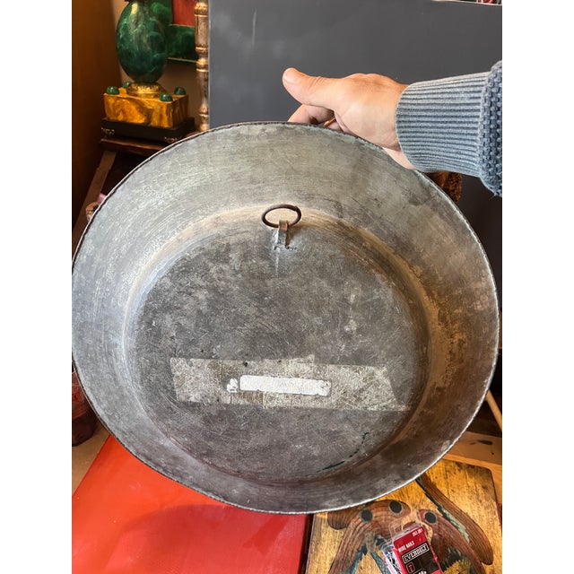 Large Late 19th Century Wall Hanging Antique Copper Middle Eastern Charger Plate For Sale In Palm Springs - Image 6 of 11