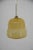 Dark yellow midcentury pendant made of glass and brass. Glass in good condition with one little chip on bottom visible on...