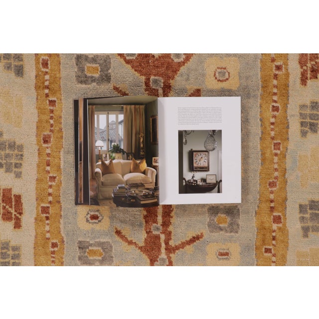 Contemporary Scandinavian Style Floral Wool Rug in Beige by Rug & Kilim, India For Sale - Image 9 of 10