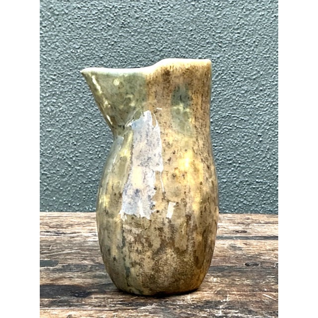 Vintage Abstract Ceramic Pitcher For Sale - Image 11 of 12