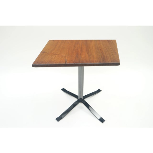 Modern Walnut Side Table For Sale - Image 4 of 5