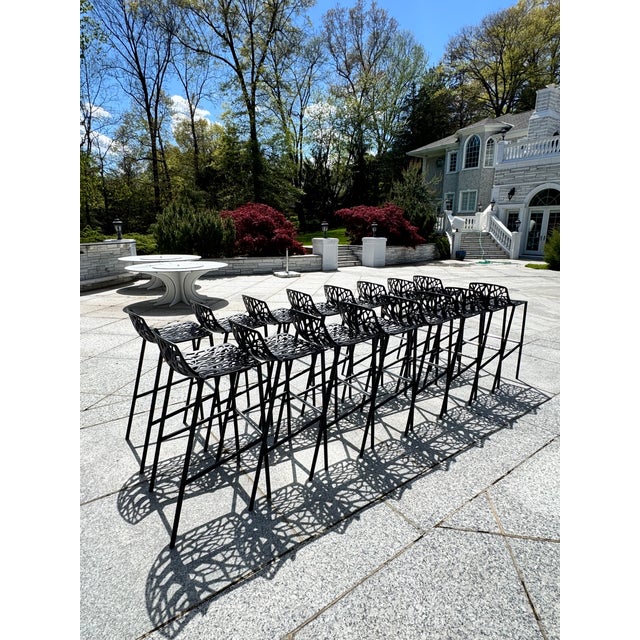 Janus Et Cie “Forest” Low Back Barstools by Ramon Esteve (1–16 Available) For Sale - Image 15 of 17