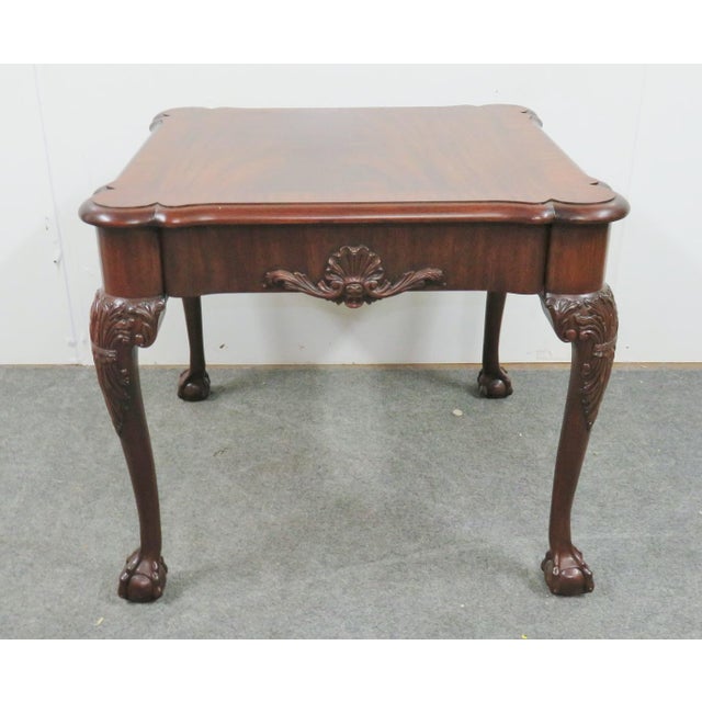 Henkel Harris Mahogany Chippendale Carved Side Table Chairish