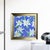 Abstract Original Framed Daisy Garden Painting, White Blue Green Floral Wall Art, Oil on Canvas in Gold Frame, 14x14 Maximalist Boho Home Decor For Sale - Image 3 of 4