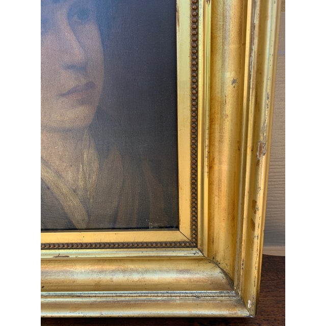 Early 20th Century Italian Portrait of a Boy in Giltwood Frame For Sale - Image 9 of 13