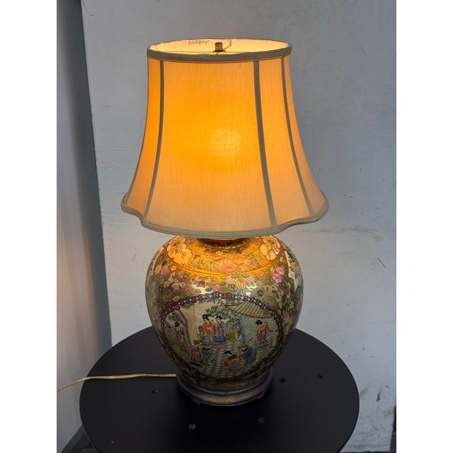 Kalart Satsuma Style Porcelain Table Lamp For Sale - Image 12 of 12