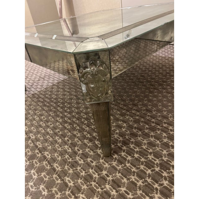 Smoked Mirrored 48 inch Square Coffee Table. This stunning table was purchased in the Decorator & Design Building in NYC,...