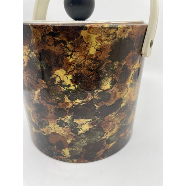 1970s 1970s Vintage Faux Tortoiseshell Ice Bucket For Sale - Image 5 of 13