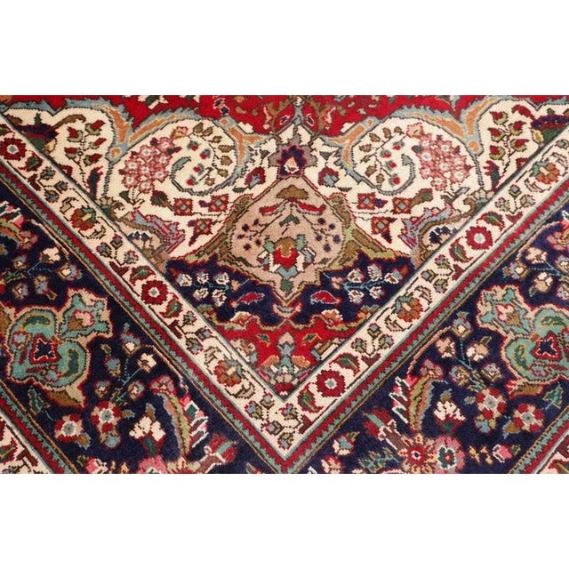 Middle Eastern Hand-Knotted Tabriz Rug For Sale - Image 6 of 11