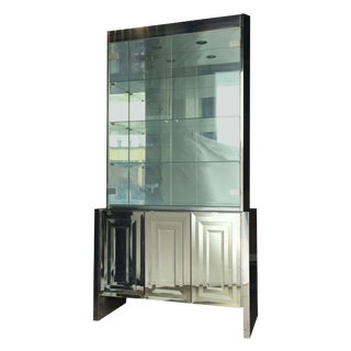Vintage Mirrored Ello Bar Cabinet For Sale