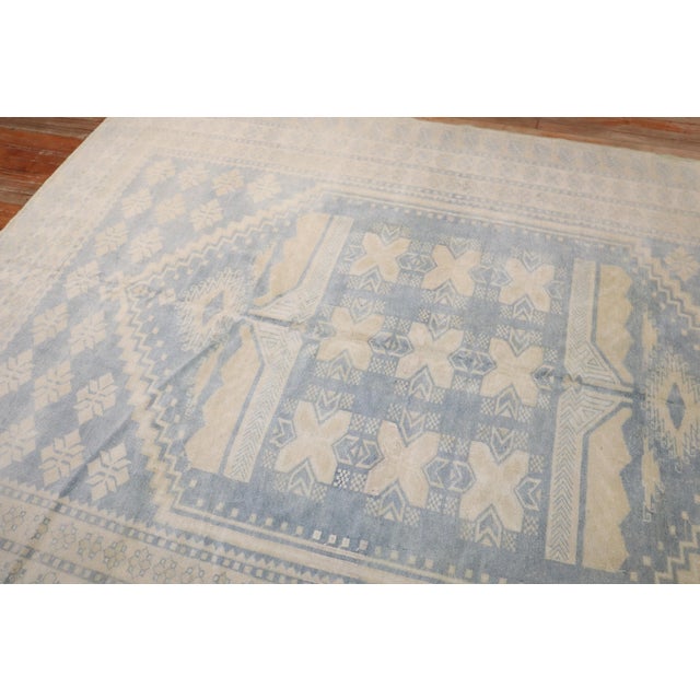 Vintage Zabihi Collection Blue Neutral Rug - 6'10" x 9'8" For Sale - Image 4 of 9