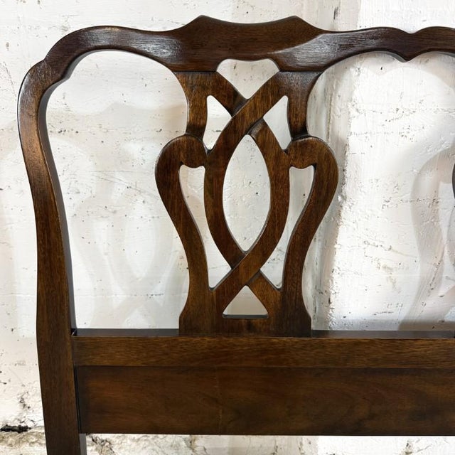 Late 20th Century Drexel 18th Century Collection Full/Queen Headboard With Metal Frame For Sale - Image 5 of 10