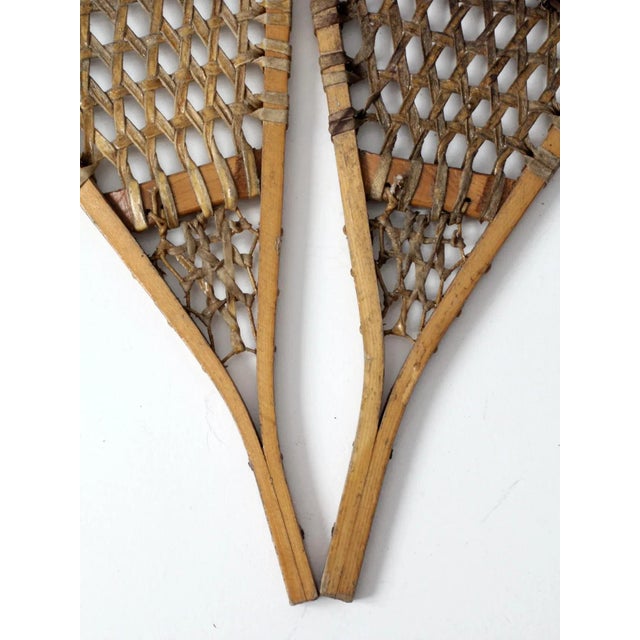Wood Vintage Snowshoes For Sale - Image 7 of 11