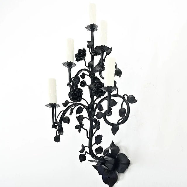 Early 20th Century French Early 20th Century Iron Wall Sconce For Sale - Image 5 of 9