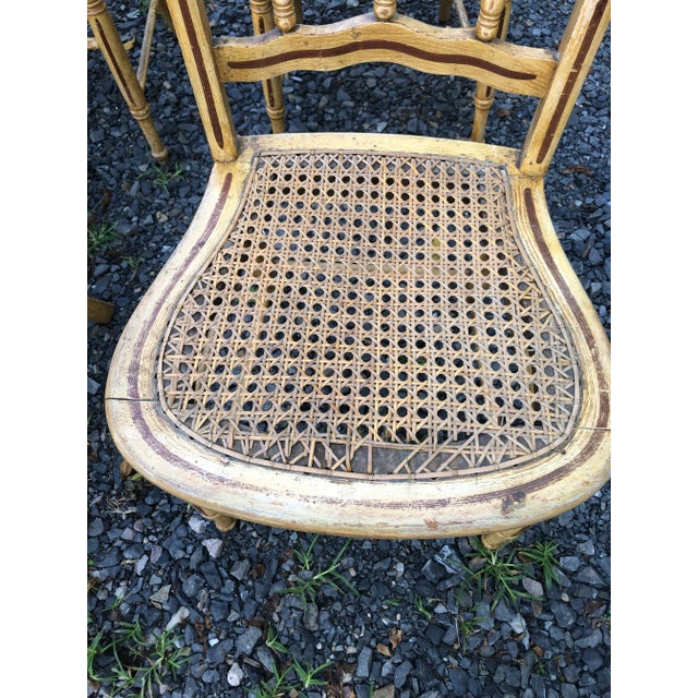 Amish Rustic Country Spindle Back Dining Side Chairs -Set of 4 For Sale - Image 4 of 12