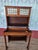 Mission Antique Mission Style Wood Secretary Desk Hutch Stained Glass For Sale - Image 3 of 12