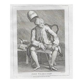 Antique William Hogarth John Wilkes Engraving For Sale