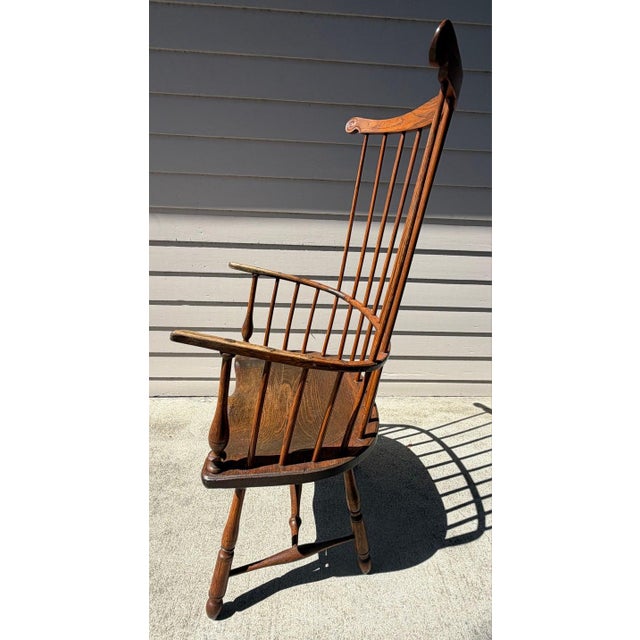 Folk Art 18thc New England Extended Arm Comb Back Windsor Birdcage For Sale - Image 3 of 16