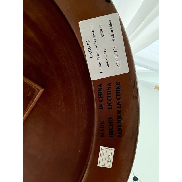 Pair of Hooker Furniture Round Pedestal Accent Tables. For Sale In New York - Image 6 of 8