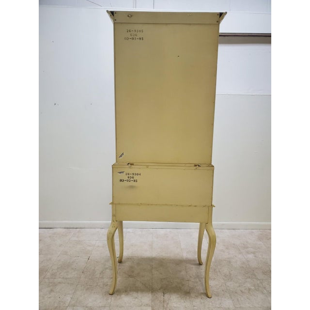 1990s Ethan Allen Secretary Desk French Country Paint decorated For Sale - Image 13 of 14