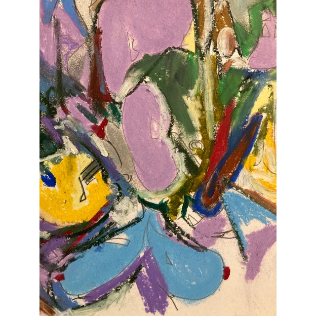 Abstract Fall Color, Original Drawing by Erik Sulander on Paper 9x12, Pastels For Sale - Image 3 of 4