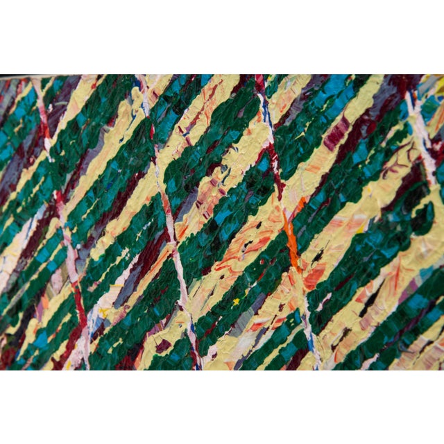 Blue Aaron Karp Circa 1983 Contemporary Abstraction Painting "Karp" Early & Influential For Sale - Image 8 of 12