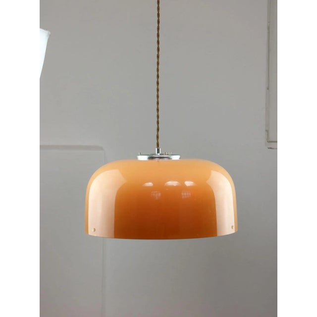 1960s Space Age Brown Pendant Lamp from Guzzini, 1960s For Sale - Image 5 of 18