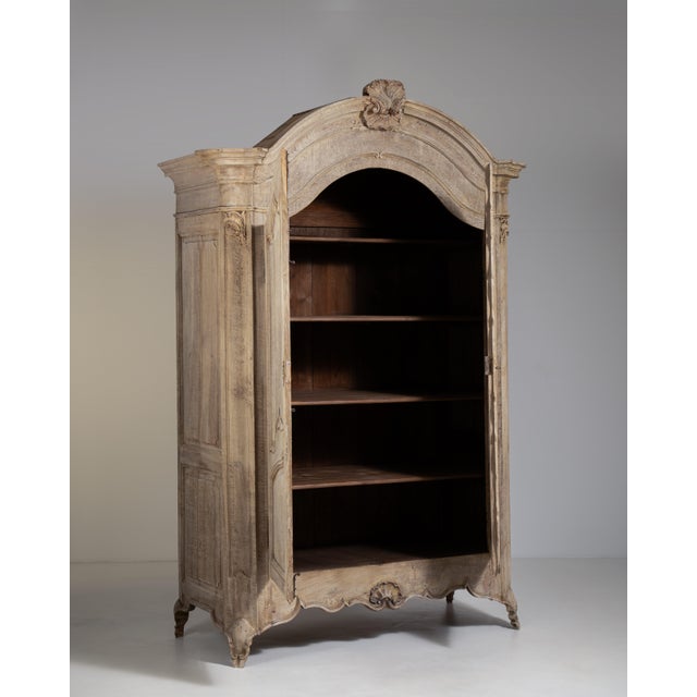 Louis XV Oak Wardrobe, Rococo Style, France, Early 19th Century For Sale - Image 13 of 15