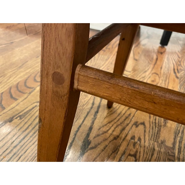 1960s Lane Mid-Century Modern Surfboard Coffee Table With Slat-Bottom Magazine Rack For Sale - Image 9 of 12