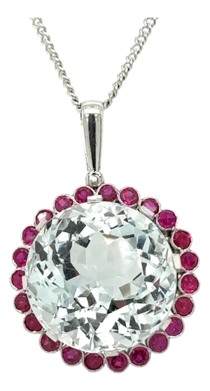 Bespoke Rock Crystal Cluster Pendant 30ct