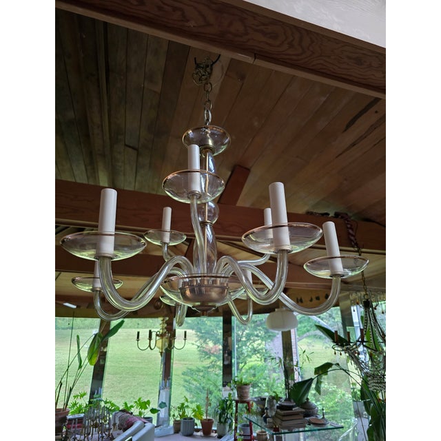 A very rare and vintage original murano style Italian venetian chandelier NOS new old stock ( guaranteed to be from the...