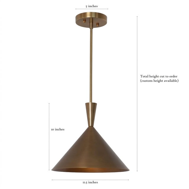 Brass Mid Century Style Handmade Brass Ceiling Pendant Light Fixture, Vintage Brass Pendant Lamp, Modern Rustic Home Decor Lighting For Sale - Image 8 of 12