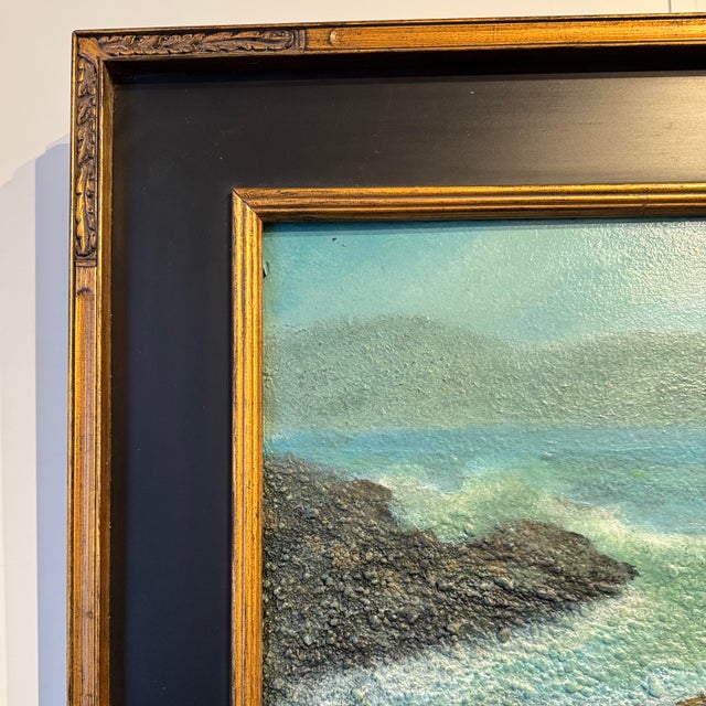 Abstract Seascape Oil Pastel Painting For Sale - Image 3 of 8