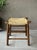 Mid 20th Century Mid 20th-Century Refined Rustic Maple Wood Mortise & Tenon Fiber Rush Saddle Seat Bench / Stool For Sale - Image 5 of 18