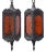 1960s Hanging Lanterns With Amber & Clear Glass Windows - a Pair For Sale