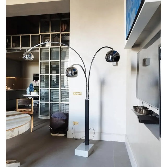 Reggiani Arc Floor Lamp attributed to Goffredo Reggiani for Reggiani, Italy, 1970s For Sale - Image 4 of 10
