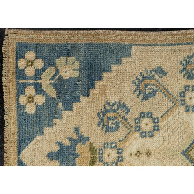 Early 21st Century Turkish Mini Rug Oriental Hand Knotted Vintage Rug 1'4" x 2'6" #21197 For Sale - Image 5 of 8